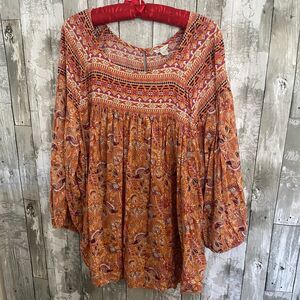 Cato plus size fall floral long sleeve top 22/24W